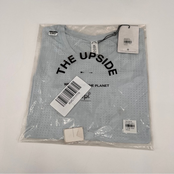 The Upside Track Cropped Tee in Ice. Blue Size XL NWT - Picture 8 of 11